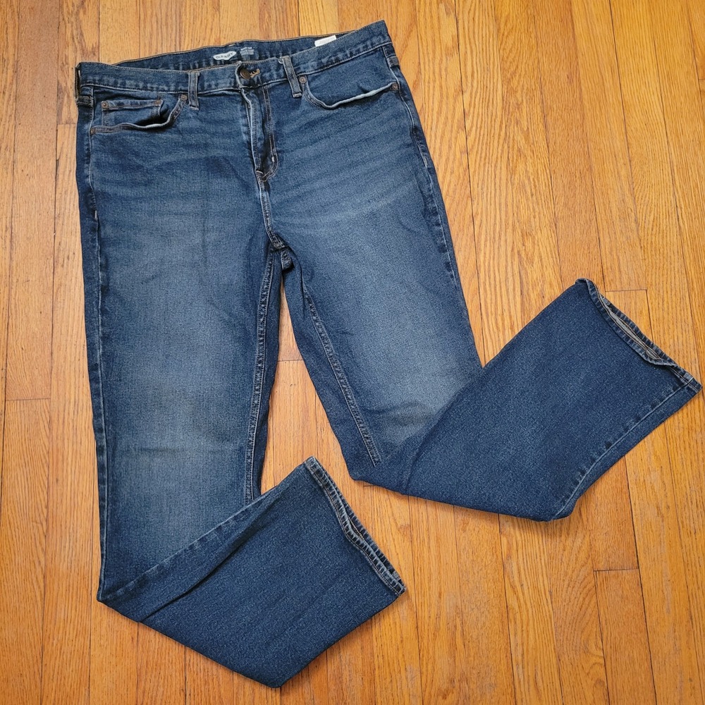 Old Navy 34x32 Bootcut Jeans Blue Built In Flex Tough Normcore Work Barn Chores